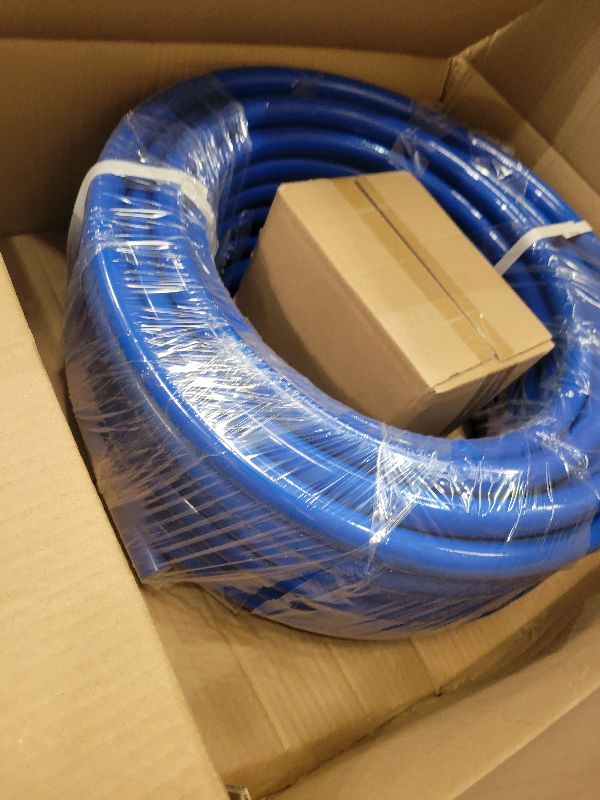 Photo 1 of 3/4"×100&200&300ft Compressed Air Line Kit for Shop/Garage, Hdpe-Aluminum Rapid Air System Includes Right Angle Fittings and Tee Fittings, Compressed Air Piping System Leak Proof&Easy to Install
