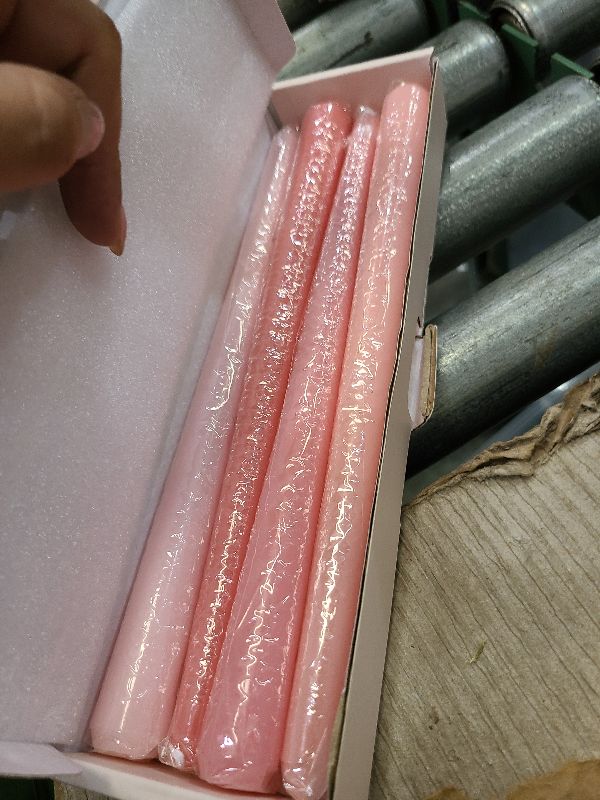 Photo 1 of 10 Inch Gradient-Pink Taper Candles, 4 Packs Unscented Candlesticks for Dinner, Wedding, Valentine’s Day and Home Decoration, Dripless and Smokeless, 8-10 Hours Burn