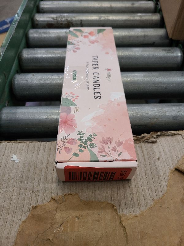 Photo 1 of 10 Inch Gradient-Pink Taper Candles, 4 Packs Unscented Candlesticks for Dinner, Wedding, Valentine’s Day and Home Decoration, Dripless and Smokeless, 8-10 Hours Burn
