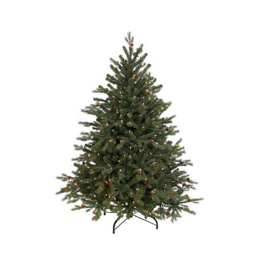 Photo 1 of 4.5' Pre-Lit Full Hunter Fir Artificial Christmas Tree - Clear Lights