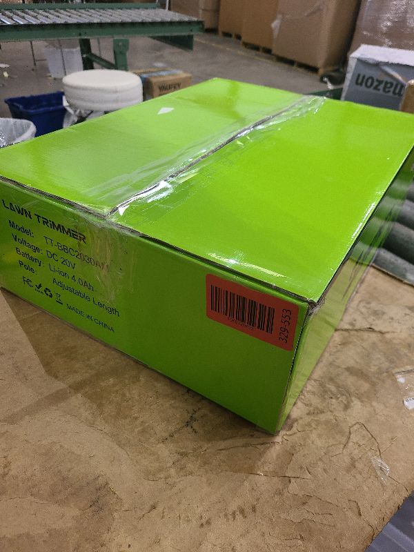 Photo 1 of 20V 12" Cordless String Trimmer With 2 X 4.0ah Battery and Charger, Electric Grass Trimmer Battery Powered Eater String, Edger Lawn Tool Grass Cutter With 8pcs Line, Lawn Mover For Yard, Garden, Green