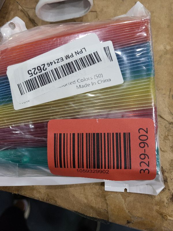 Photo 1 of 50 Pieces 4 Inch Hanging File Folder Tabs and Inserts Large Clear Plastic Hanging Folder Tabs for Filing Cabinet Folders Labels Back to School Supplies Assorted Colors (50)