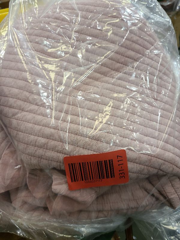 Photo 1 of 100% Cotton Frilled Bed Coverlet, Blanket – Twin Size Bed 63 x 83” - Pigment Washed Soft & Breathable Quilted Blankets for Bed and Couch – Lightweight Bed Coverlet for All Seasons (Indy Pink)