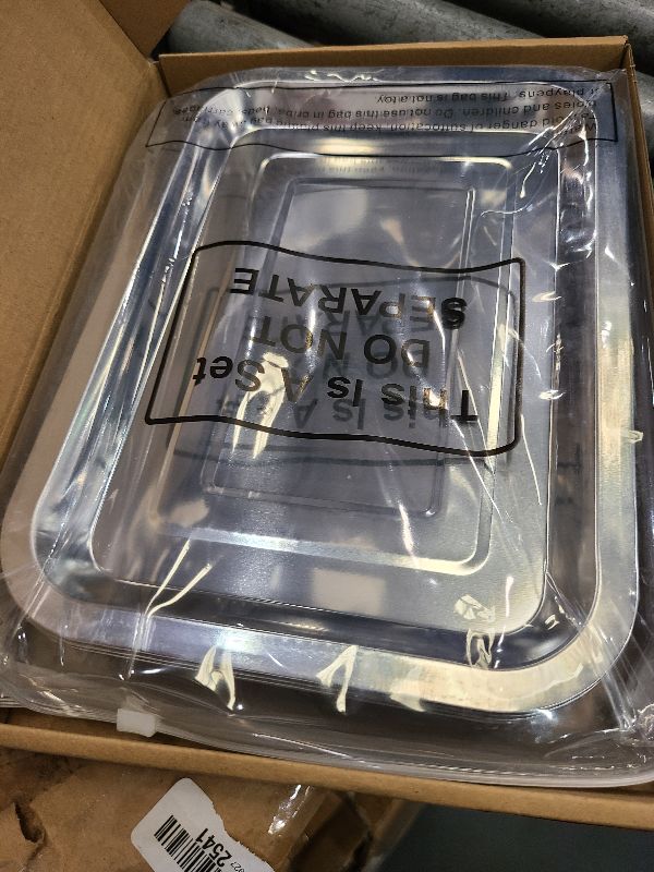 Photo 1 of 20 Pieces Baking Sheets Baking Tray for Oven Stainless Steel Nonstick Cookie Sheet Baking Pan Toaster Oven Tray 11 x 8 x 0.8 Inch Small Baking Pans Non Toxic and Healthy, Easy Clean, Dishwasher Safe