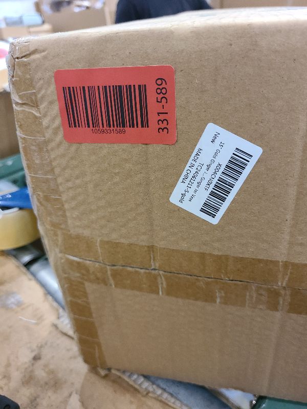 Photo 1 of 15" Gold Ginger Jar for Home Decor, Luxury Ceramic Vase with Lid, Modern Decorative Container for Living Room, Kitchen, Dining Table, Cabinet, Bookshelf Decor, Large Storage Accent Piece