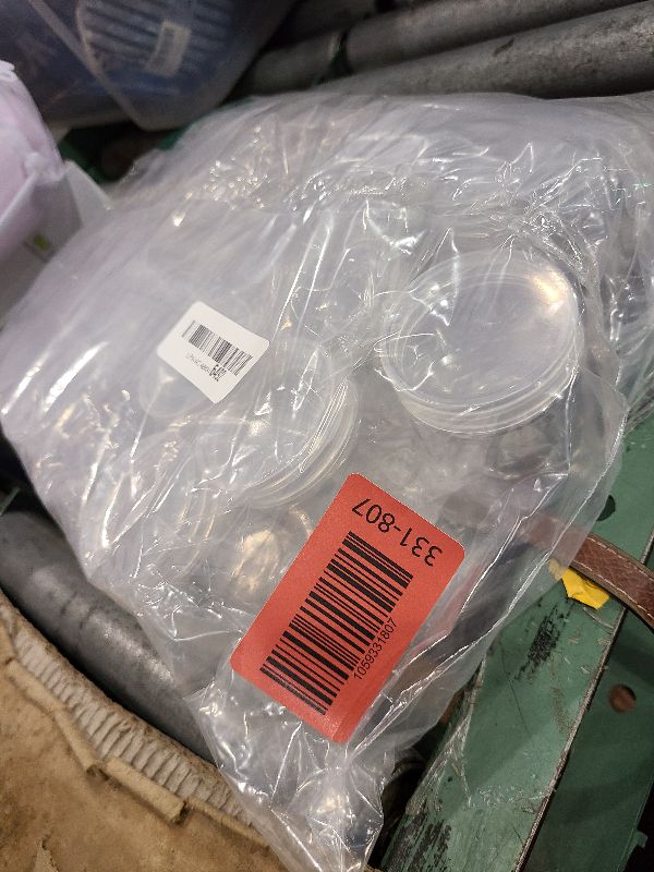 Photo 1 of 20 Pack 4oz Clear Plastic Jars with Lids,Wide-Mouth Refillable Storage Containers,Empty Round Containers for Candy,Beads,Lotion,Slime Making and Food Storage