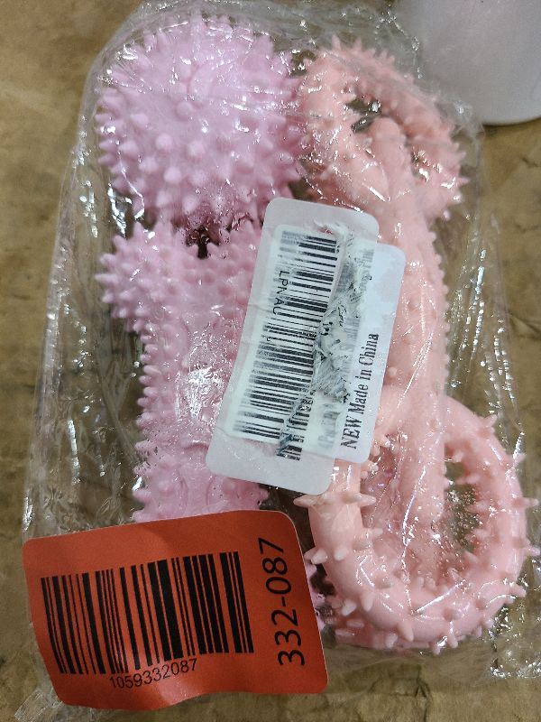 Photo 1 of 4 Pack Puppy Toys for 2-8 Months Pets Dog Chew Toy for Small Puppies Teething Toys for Cleaning Teeth Cute Pink Small Dog Toys Soft Durable Interactive Chew Toy Puppy Supplies Starter Kit (Pink)