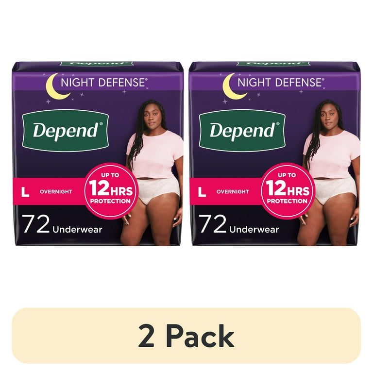 Photo 1 of 
Depend Night Defense women's Adult Incontinence Underwear large L 72ct