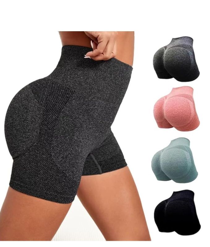 Photo 1 of 10 o'clock Women's Butt Lifting Shorts Workout Shorts High Waisted Booty Scrunch Shorts Athletic Gym Yoga Shorts Size L 
