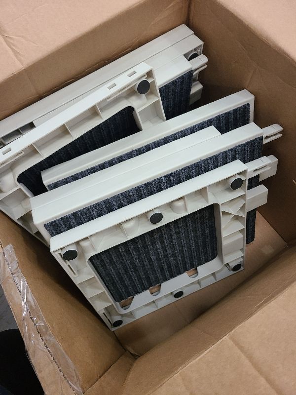 Photo 1 of 2 in 1 Dog Ramp Bed Adjustable Folding Collapsible for Small Medium Pets Cat Ramp with Non Slip Carpet, Adjustable Height Dog Ramp for Couch,Sofa,Chair