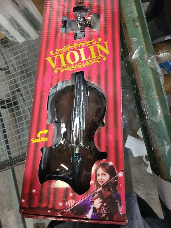 Photo 1 of 1pc Playable Children's Violin Toy With Authentic Sound, Musical Instrument For Beginners, Girls' Gift