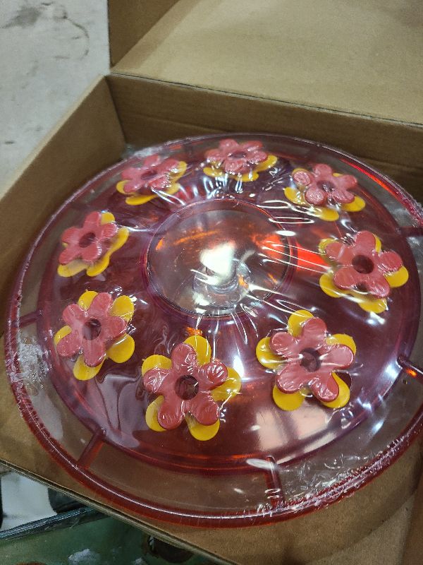 Photo 1 of 16 OZ Hummingbird Feeders for Outdoor, 8 Feeding Ports with Drop Lock, Ant Proof and Leak Proof Design, Easy to Clean & Filling Bird Feeders for Garden(Red)