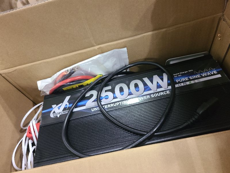 Photo 1 of 2500 Watt Sump Pump Backup Battery System, Automatic Switching to Battery Inverter Power, Professional Backup System in Case of Power Failure, Pure Sine Wave Output Remote Controller with LCD Screen