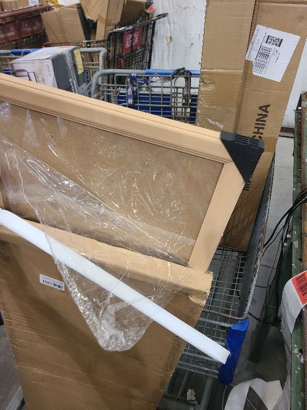 Photo 1 of 13x39 Plastic Wood Like Frame, Rustic Natural Wooden 39x13in Poster Picture Frame, Modern Beige Woodgrain 13 x 39inch Gallery Wall Photo Frame with HD Plexiglass, Horizontal Vertical Wall Mounting Display 1pcs