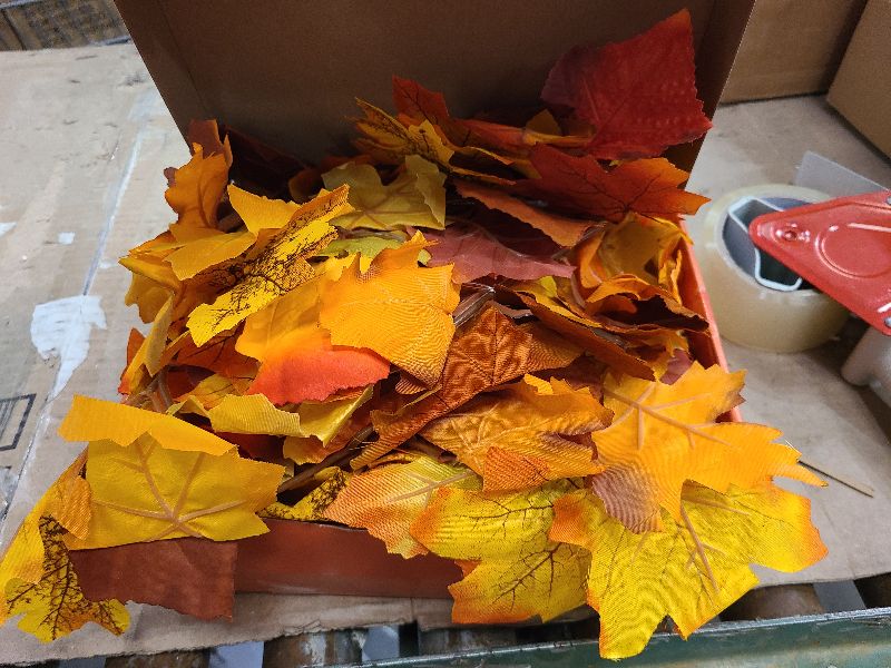 Photo 1 of 23.6Ft Fall Decor for Home Thanksgiving Decorations Lighted Fall Garland Maple Leaves Total 80 LED Fall Decorations for Home Halloween Decorations Outdoor String Lights for Autumn Decor Harvest