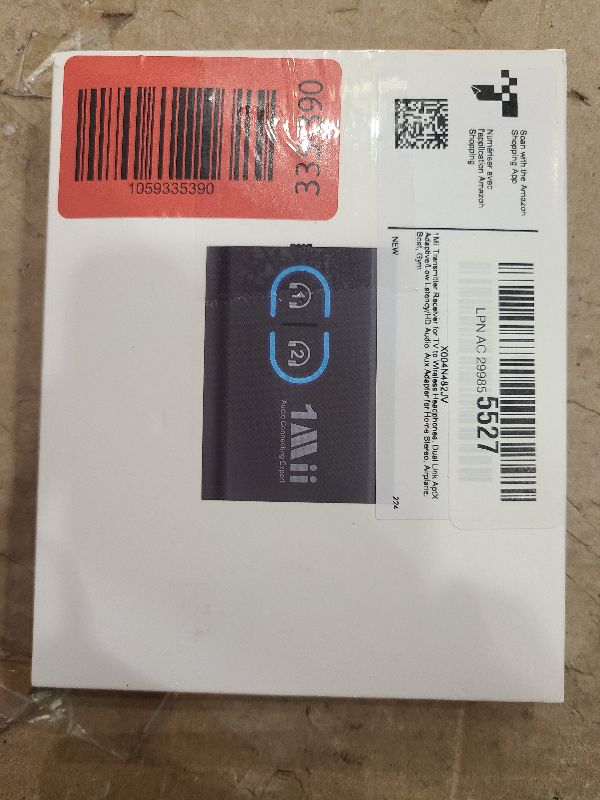 Photo 1 of 1Mii Bluetooth 5.3 Transmitter Receiver for TV to Wireless Headphones, Dual Link AptX Adaptive/Low Latency/HD Audio, Aux Adapter for Home Stereo, Airplane, Boat, Gym