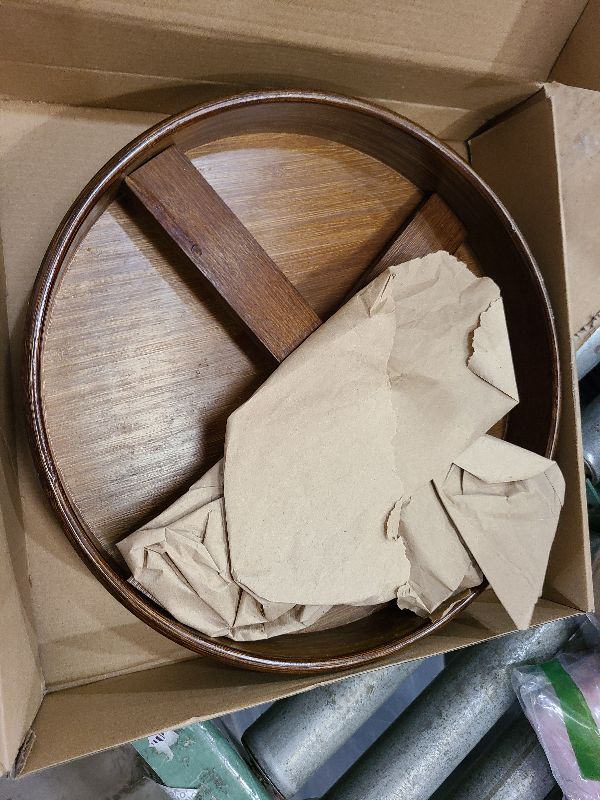 Photo 1 of 11" Lazy Susan Turntable Organizer, Wood Lazy Susan for Cabinet, Dining Table, Bathroom, Pantry, Kitchen Countertop, Coffee Bar Storage Home Decor