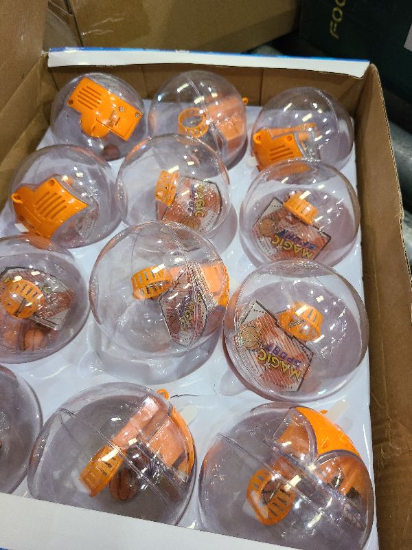 Photo 1 of 12 Pack Mini Basketball Electronic Handheld Shoot & Score Hoop Game with LED Lights & Sounds, Bulk Toys Birthday Party Favors Prizes for Kids, Adults