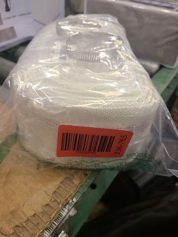 Photo 1 of 2 Inch x 50Ft Length Swimming Pool Backwash Hose Heavy Duty Drain Discharge Sailcloth Layflat Hose and 2 Adjustable Hose Clamp for Patio Garden Lawn Swimming Pool