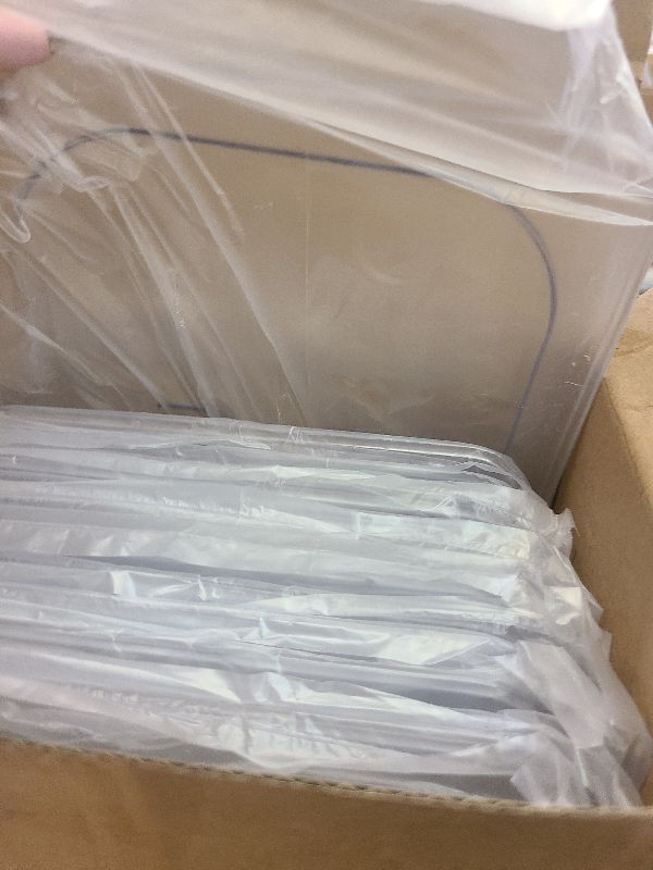 Photo 1 of 12 Pieces 1/3 Size Food Pan Lids Polycarbonate Universal Handled Notched Food Pan Lid Clear Dish Pan Covers with Handle for Restaurant Commercial Meal Container Storage