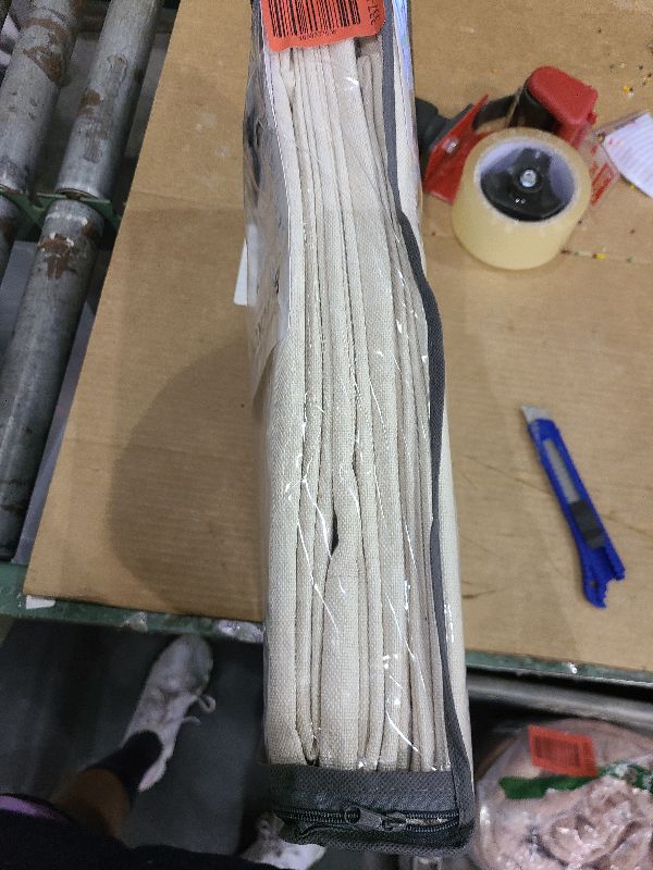 Photo 1 of 100% Blackout Shield Linen Blackout Curtains for Bedroom 96 Inches Long, Back Tab/Rod Pocket Living Room Drapes, Thermal Insulated Blackout Curtains 2 Panels Set, 50" W x 96" L,Cream