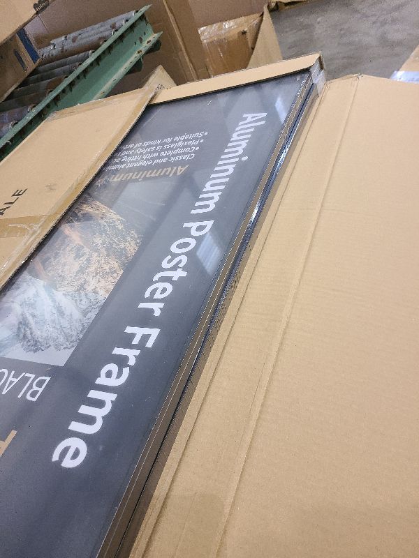 Photo 1 of 24x32 Aluminum Frame,2 Pack? Plexiglass? Thin Edge Picture Frame?Black Poster Frame ?Wall Mounted Hang, Vertically and Horizontally