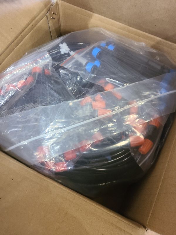 Photo 1 of 240FT Drip Irrigation System,Automatic Drip Irrigation Kit with 1/2 inch Hose 1/4 inch Distribution Tubing and Accessories,for Lawn Raised Bed Greenhouse Plant Watering System