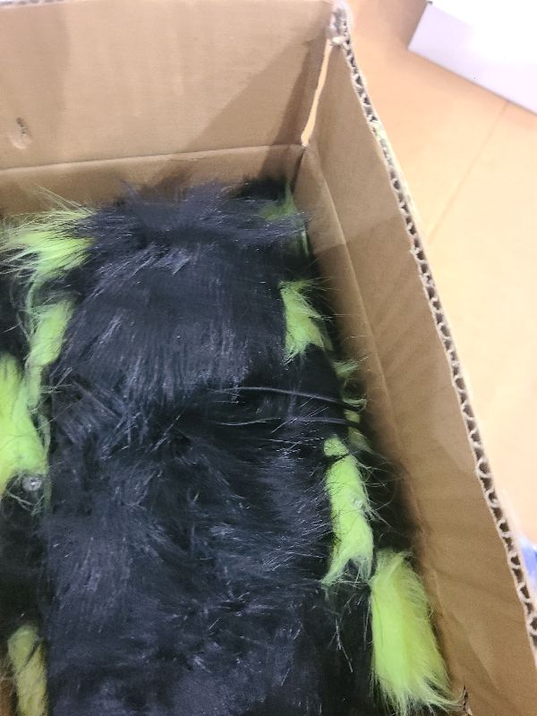 Photo 1 of 2 Pack 50 Inch Giant Halloween Light up Spiders Outdoor Decorations, Scary Giant Spider with 26 Purple LED Lights, Fake Large Spider for Indoor Outside Haunted Party Favor Yard Home House Props Decor