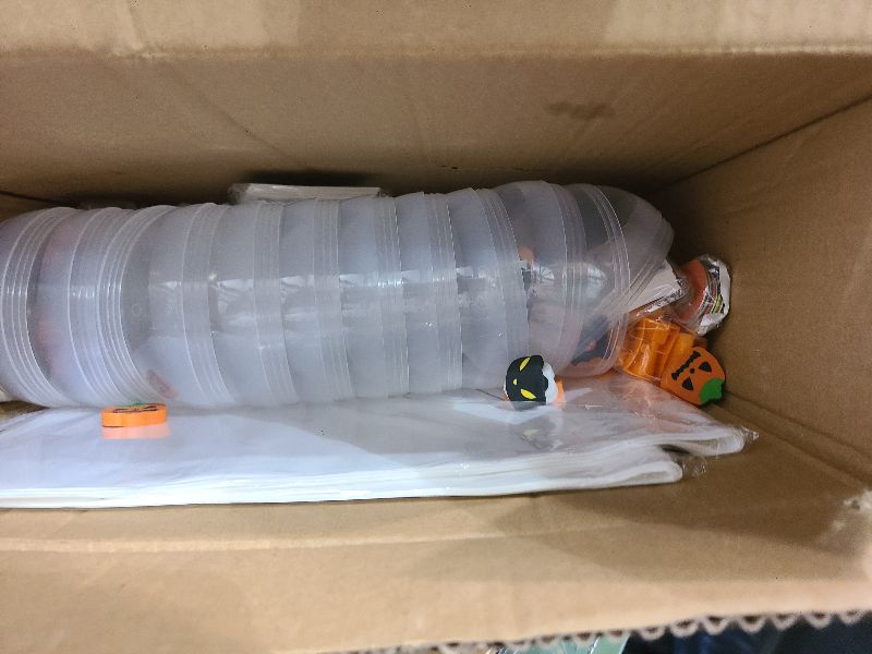 Photo 1 of 24Pack Halloween Party Favors for Kids, Halloween Classroom Gifts Giant Lollipop Gifts for Birthday Party with Gift Cards, Pencils, Erasers, Stickers, Sharpener for School Exchange Party Gift