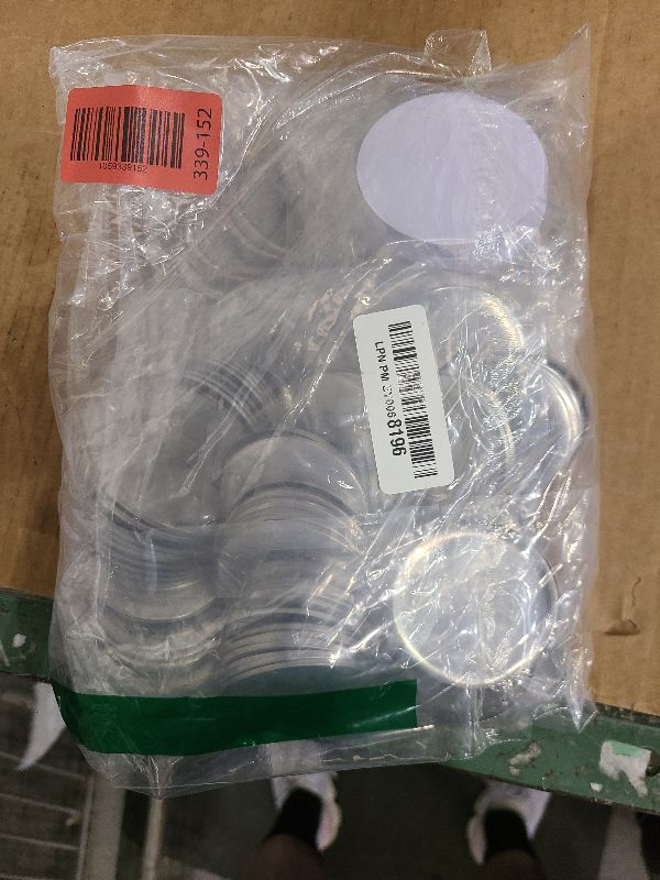 Photo 1 of 100 Sets Button Maker Supplies 58mm/2.25in?Button Parts for Fridge Magnet Button Maker Machine?Including Metal Cover, Metal Back Cover, Clear Film, Blank Paper, Soft Magnet and Gasket