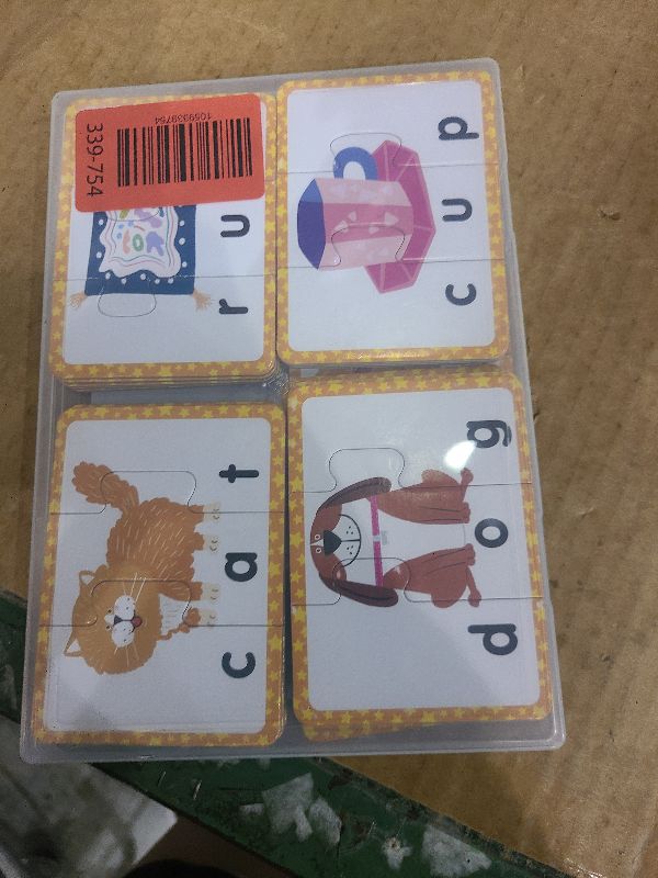 Photo 1 of 24 Set 3-Letter Word Puzzle Cards, 72 PCS Self Correcting Word Spelling Puzzles, Double Sided Puzzle Cards for Kindergarten Preschool Learning