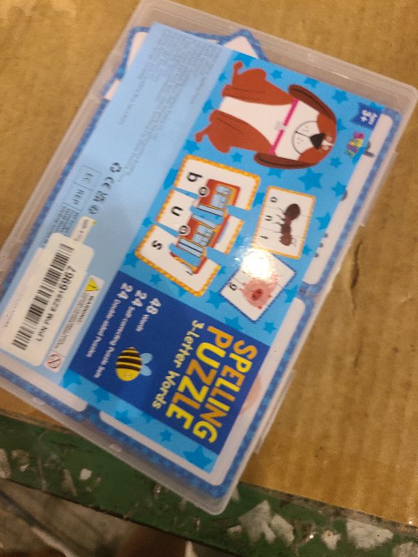 Photo 1 of 24 Set 3-Letter Word Puzzle Cards, 72 PCS Self Correcting Word Spelling Puzzles, Double Sided Puzzle Cards for Kindergarten Preschool Learning