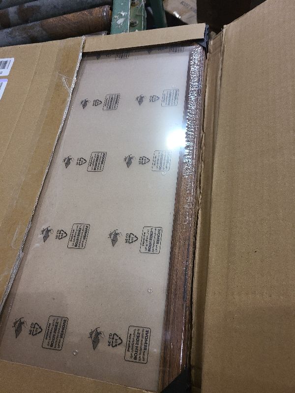 Photo 1 of 14x18 Wood Frame Brown, Rustic Natural Wooden 18x14in Poster Picture Frame, Distressed 14 x 18inch Woodgrain Gallery Photo Frame with HD Plexiglass, Horizontal Vertical Wall Mounting Display 1pcs