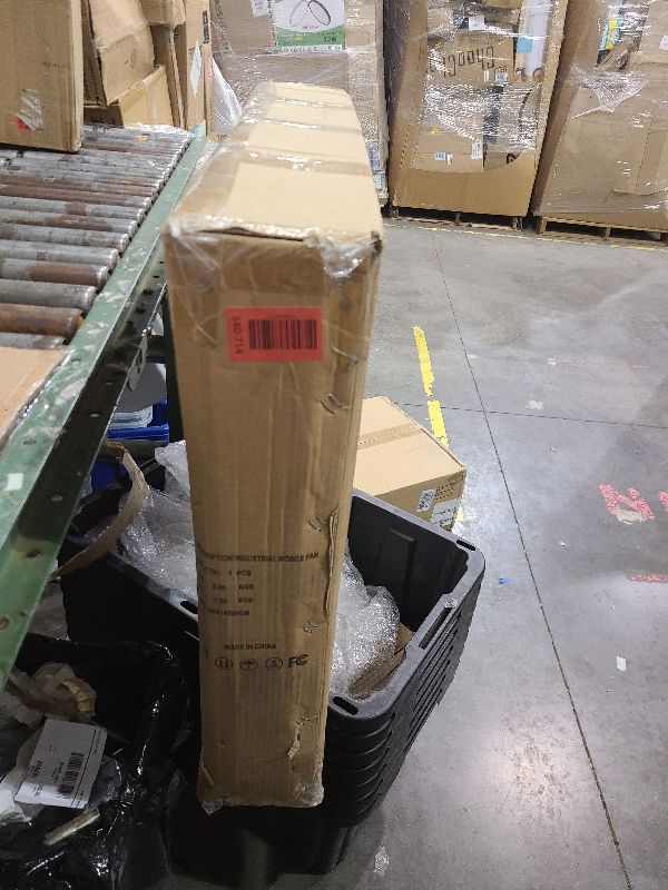 Photo 1 of 24" Industrial Fan Heavy Duty, 8500 CFM High Velocity Floor Fan 3 Speeds, Metal Construction and Aluminum Blades, 360° Tilt Metal Fan for Warehouse Garage Shop Workshop Factory and Basement Blue