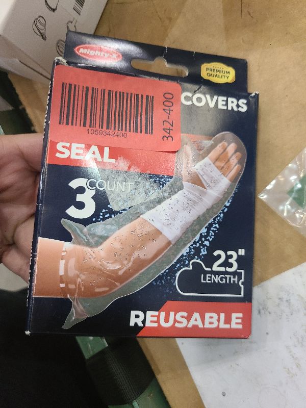 Photo 1 of 100% Waterproof Cast Covers for Shower Arm - Tight Seal - 3pk Adult Reusable Cast Protectors - Half Arm Bag Sleeves