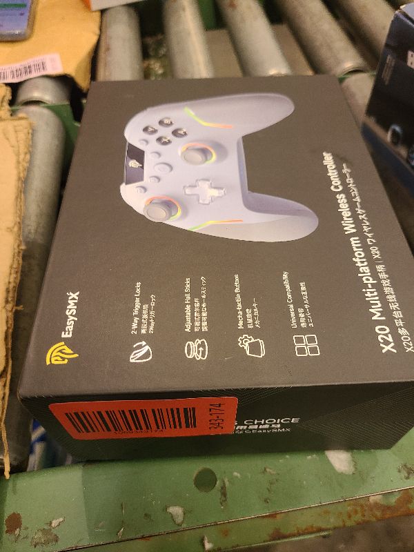 Photo 1 of EasySMX X20 Wireless Gaming Controller with RGB Backlit, 2-Stage Hall Effect Stick, 1000Hz Polling Rate, 6-Axis Gyro on Multi-Platform, Mech Buttons- Compatible with PC/Switch/Steam/Android