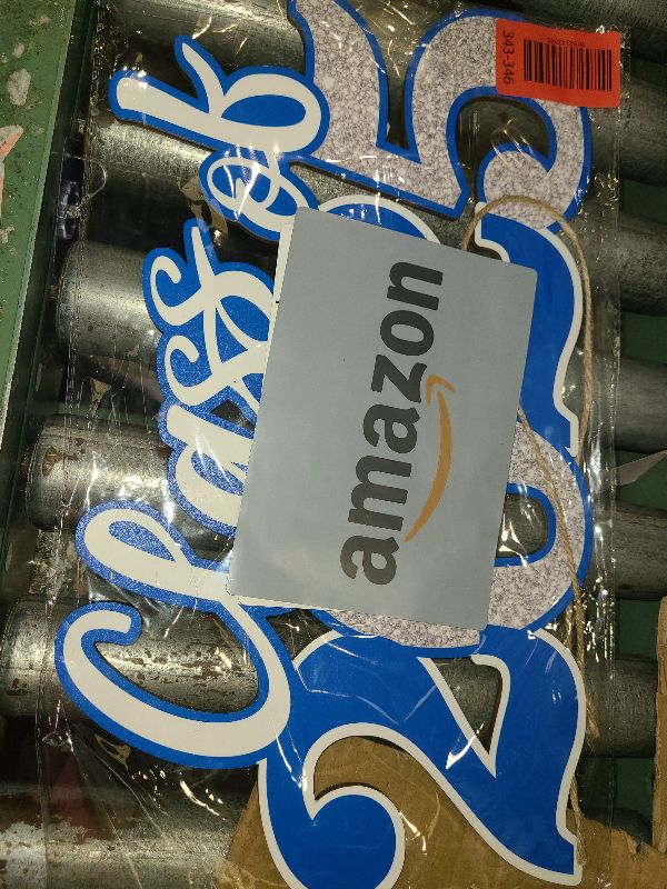Photo 1 of 2025 Graduation Decorations Class of 2025 Wooden Sign Blue Silver Graduation 2025 Sign Graduation Photo Booth Prop