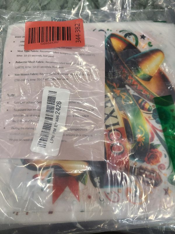 Photo 1 of 20 Sheets Mexico Flag Iron on Transfers for T-Shirts, Mexican Independence Day DTF Transfers Ready to Press Heat Transfers Vinyl, Iron on Patches Stickers for Clothes Bag Pillow Cover DIY Crafts