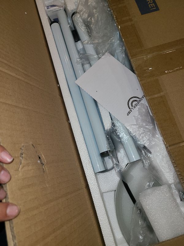 Photo 1 of 10X Magnifying Glass with Light and Stand, Floor Lamp with 5 Wheels Rolling Base for Lash Estheticians Facials, 1,500 Lumens Stepless Dimmable, LED Lighted Standing Magnifier for Sewing Crafts