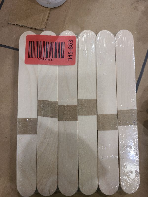 Photo 1 of 60 Pieces Jumbo Craft Sticks, 8 Inch Natural Wooden Popsicle Sticks, Multi-Functional Ice Cream Sticks for Crafts, Tongue Depressors, Hair Removal and Waxing Sticks, Plant Labels, DIY Classroom Crafts