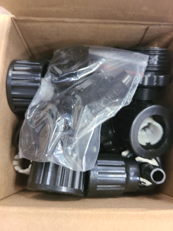 Photo 1 of 4 Sets Garden Expandable Hose Repair Kit Plastic Faucet Adapter Water Hose Connectors with 8 Pieces 3/4 Inch Rubber Gaskets for Garden Hose