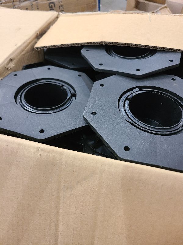 Photo 1 of 20Pack Adjustable Deck Support Pedestal, Floor Slate Support Floor Lift Deck Support Floor Raising for Floating Deck Platform Deck Floor Height Adjustment Raising from 2-3/8" to 5-1/2" Black