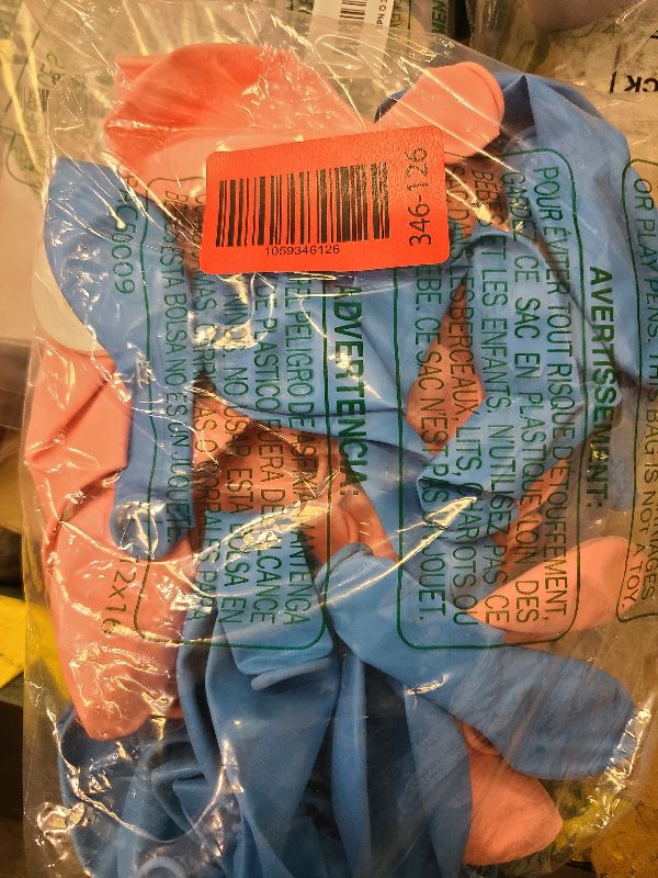 Photo 1 of 100 Pack Pink and Blue Balloons for Gender Reveal, Baby Shower, Birthday Party with 32.8 ft Ribbon (50 of Each Color, 12 in)
