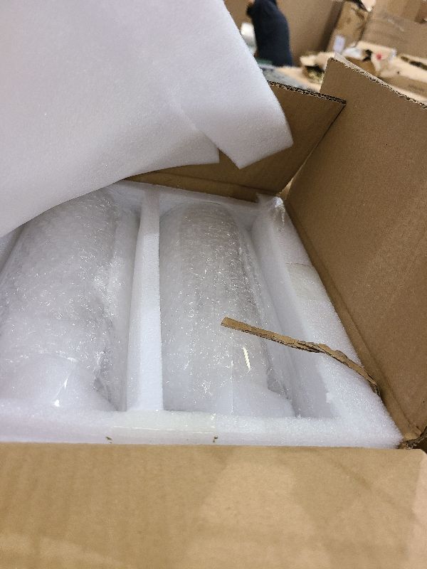Photo 1 of 48 Pack Glass Cylinder Vases 4,6,8,10 Inch Tall Clear Flower Vase Hurricane Floating Candle Holder for Table Centerpiece Wedding Home Decor
