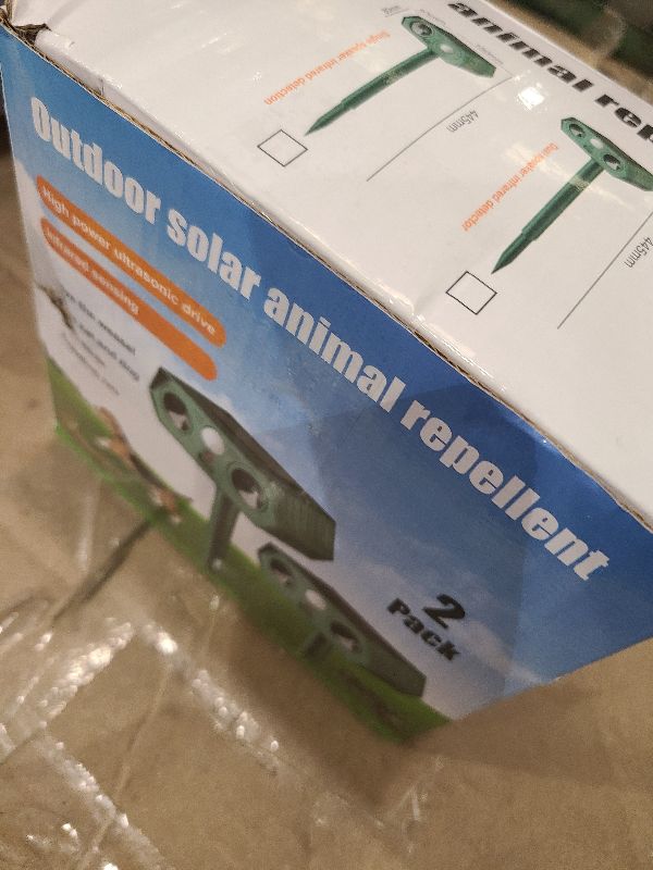 Photo 1 of 2025 Solar Ultrasonic Squirrel Deer Repellent Rabbit Repeller Raccoon Deterrent Animal Repellent Sonic Fortress Pro with Motion Sensor to Keep Cat Dog Fox Skunk Out of Garden Yard(2Pack)