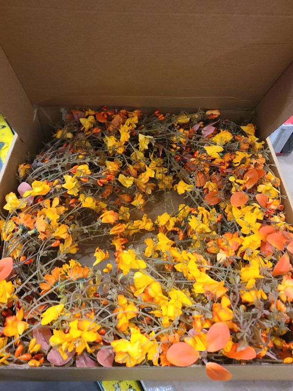 Photo 1 of 22 Inch Fall Wreaths for Front Door Artificial Orange Eucalyptus Berry Autumn Wreath with Daisy Jasmine Flowers Farmhouse Fall Flower Wreath for Front Door Outside Indoors