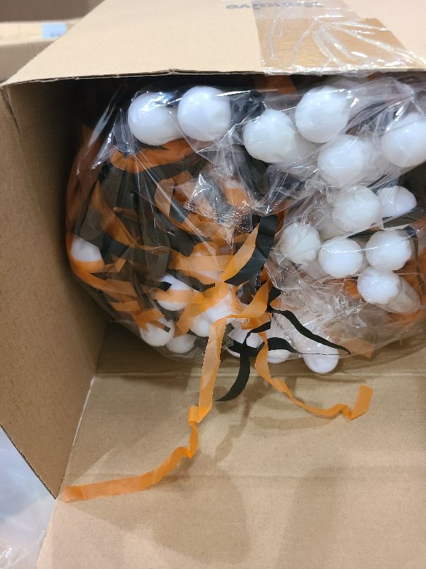 Photo 1 of 24 Pcs Pom Poms Cheerleading Cheerleader Spirited Cheer Baton Handle Metallic Foil for Sports Team Party Dance Cheering(Orange, Black)