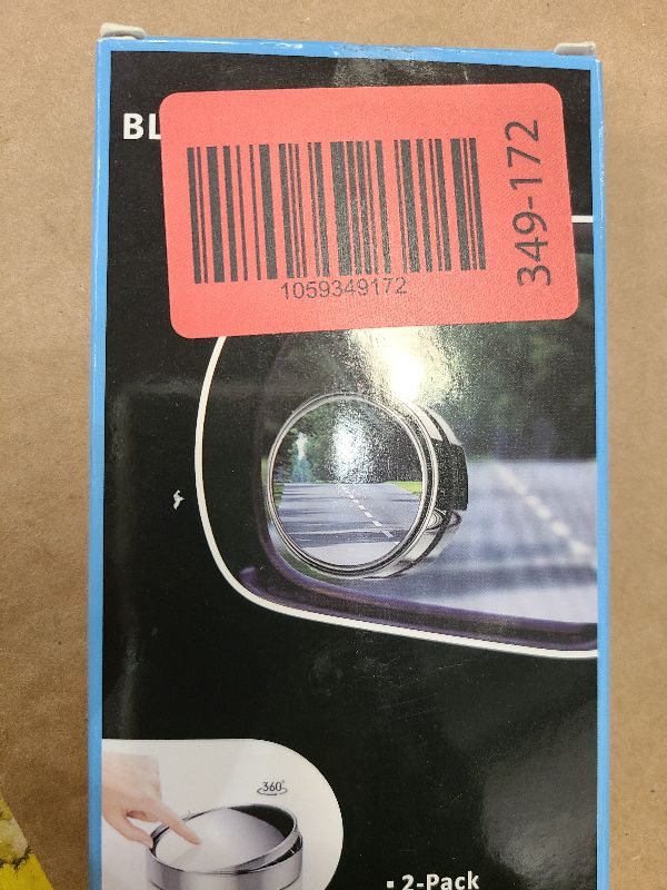 Photo 1 of 2 pcs Blind Spot Mirrors, 2" Round HD Glass Convex 360° Wide Angle Side Rear View Mirror with ABS Housing for Cars SUV and Trucks, Silver, Pack of 2