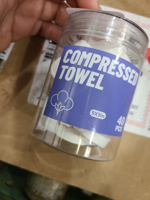 Photo 1 of 40PCS Compressed Towels,Mini Compressed Towel, Disposable Face Compressed Towels, Soft Compressed Hand Wipe, Portable Compressed Coin Tissue for Travel/Home/Outdoor Activities?8X9in?