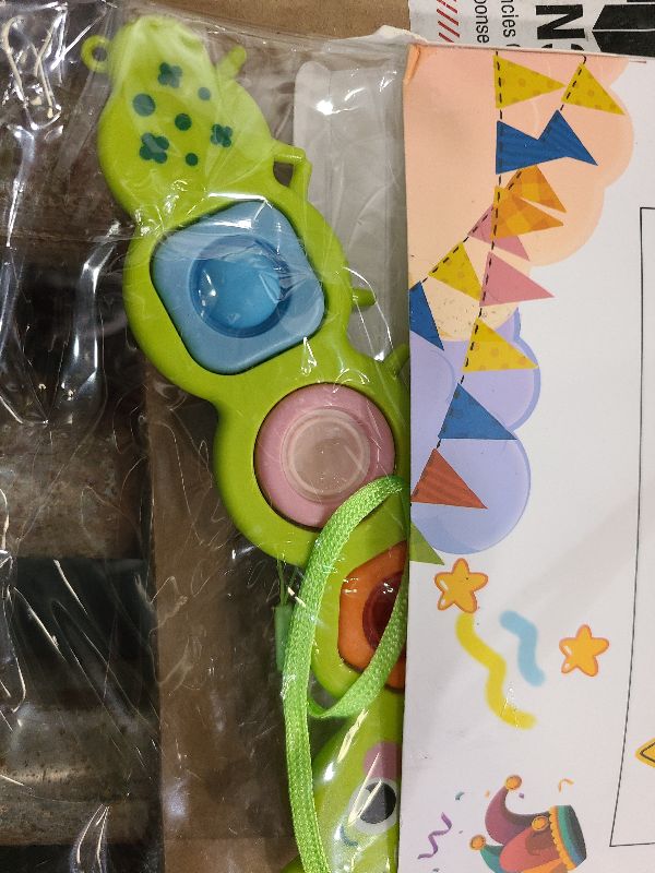 Photo 1 of 3PC Fidget Popper Sensory Baby Toys for Airplane Travel Essential Activities, Pop it Fidget Toys for Toddler Animal Montessori Toy Autism Autistic Gifts for 12+ Month Babies Toddlers 1 2 3 Year Old